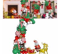 OPPWONG Kit D' de Ballons de Noël avec Motif de Renne, Ensemble Complet de Ballons de Noël pour les Rassemblements Spéciaux