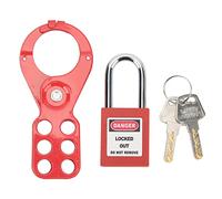 OPPWONG Kit de Loquets de Verrouillage Inviolables, Ensemble de Cadenas de sécurité de qualité Supérieure pour équipements Industriels, Conception Haute sécurité, Acier et Laiton Inoxydable, 1 (Anse