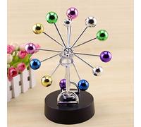 OPPWONG Modèle de Mouvement Perpétuel de Rotation de Boule Tournante en Plastique pour la Décoration de Bureau à Domicile 8.9 "de Hauteur
