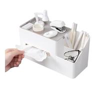 OPPWONG Organisateur de Mouchoirs de Bureau, Design Minimaliste pour Mouchoirs et Stylos dans Un Dortoir Blanc