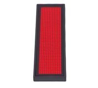 OPPWONG Rechargeable Programmable LED Name Tag pour Restaurant, Exposition | Contrôle par application Bluetooth, batterie 250 mAh, badge numérique pour salon, fête, 12 x 48 pixels, rouge