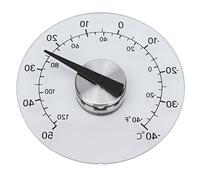 OPPWONG Thermomètre de Porte Fenêtre Transparent à Large Portée, Sensible aux Changements D'environnement, pour Maison de Ferme, Acrylique + Acier Inoxydable