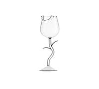 OPPWONG Verre à Vin élégant en Forme de Rose, Gobelet à Cocktail pour Bar de Fête, Verre à Haute Teneur en Borosilicate, 280 Ml, Transparent, Vert, Rose, adapté aux Fêtes, Restaurants, Discothèques,