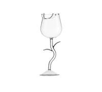 OPPWONG Verre à Vin élégant en Forme de Rose, Gobelet à Cocktail pour Bar de Fête, Verre à Haute Teneur en Borosilicate, 280 Ml, Transparent, Vert, Rose, adapté aux Fêtes, Restaurants, Discothèques,