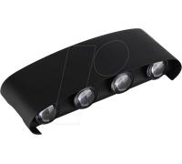 OPT 7411 - Applique murale, 8 W, 3000 K, 680 lm, noir, IP 65