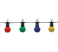 OPT OT5092 - Guirlande lumineuse LED, 20 ampoules, multicolore, 10 m, noir