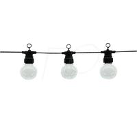 OPT OT5094 - Guirlande lumineuse LED, 20 ampoules, blanc chaud, 10 m, noir