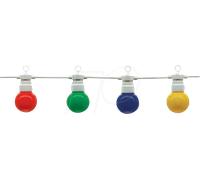 OPT OT5095 - Guirlande lumineuse LED, 20 ampoules, multicolore, 10 m, blanc