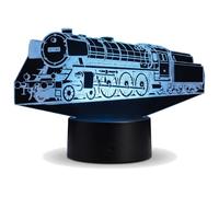 Optechvisual BR 01 Lampe LED à vapeur - Lumière décorative pour les fans de chemin de fer - Locomotive à vapeur Idée cadeau - Locomotive Veilleuse avec changement de couleur - Verre acrylique fabriqué