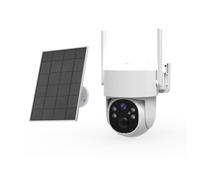 OPTEX ELECTRONIQUE Caméra extérieure motorisée Solaire 2K TUYA, Lecteur Micro SD, capteur 4Mp, détection Forme Humaine, sirène, Vision Nocturne Couleur