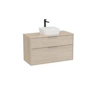Optica meuble 2 tiroirs pour vasque à poser + plan 1000 mm frêne clair - ROCA A851988541