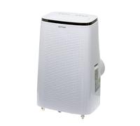 OPTIMEO Climatiseur mobile 4,1kW 14000BTU, blanc, compact, efficace pour des pièces de 40m², 3 vitesses de ventilation, écran LED, télécommande, 4 roulettes OPC-A01-140