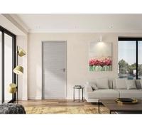 Optimum Sport – Bloc porte réglable BILBAO – Chêne gris clair – 204 x 83 cm – Gauche