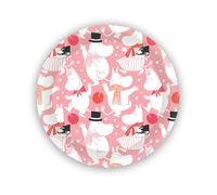 Opto Design Mini plateau Moomin Celebration Ø11 cm Blanc-rose