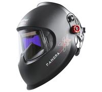 Optrel Panoramaxx Hybrid Black Casque de soudage automatique avec protection laser, champ de vision panoramique XXL, optique True Color et bandeau IsoFit pour un soudage professionnel et une sécurité