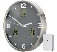 Optus mytime io nx horloge murale radio pilotée avec mesure de temperature et hu