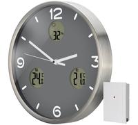 OPTUS MyTime Io NX Horloge murale radio pilotée avec Mesure de Temperature et Humidité - Diamètre 30 cm