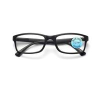 OPULIZE PEP Lunettes de Lecture Anti-Lumière Bleue Homme Femme, Monture Rectangulaire Anti-Reflet Ordinateur & Gaming, Protection UV & Fatigue Oculaire, Noir Mat +0 (Lot de 1)