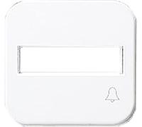 OPUS® 1 bascule avec champ d'inscription et symbole de sonnette, couleur blanc alpin