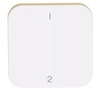 OPUS® 1 interrupteur de surface pour module émetteur mural - Modèle 1/2 - Couleur : blanc alpin