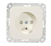 OPUS® 1 prise de terre « International » version France, Pologne et Belgique, couleur blanc alpin