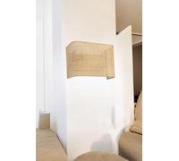 Opviq Applique murale élégante beige, corps en métal et capuchon en tissu, diamètre 31-21 cm, hauteur 22 cm, LED 3 W, alimenté par piles, IP20, parfait pour la décoration moderne
