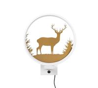 Opviq Applique murale élégante, blanc et or, 30 x 36 x 10 cm | 100% métal, indice de protection IP 44, max. 12 W, câble de 200 cm, interrupteur marche/arrêt | Idéal pour un décor traditionnel