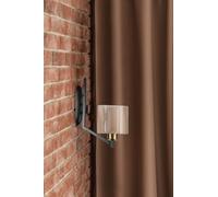 Opviq Applique murale élégante, noir et crème, hauteur 40 cm, corps en métal, capuchon en verre, diamètre 15 cm, 1 LED 3,15 W, fonctionne sur piles, IP20, décoration d'intérieur moderne