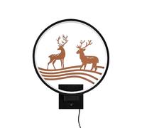 Opviq Applique murale élégante, noir et cuivre, 30 x 36 x 10 cm, 100% métal, indice de protection IP44, max. 12 W, câble de 200 cm, interrupteur marche/arrêt, éclairage d'intérieur moderne