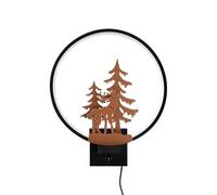 Opviq Applique murale élégante, noire et cuivre, 30 x 36 x 10 cm, 100% métal, IP 44, max. 12 W, câble de 200 cm, interrupteur marche/arrêt, parfaite pour décoration inspirée du glamour et de la