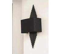 Opviq Applique murale noire élégante, corps en métal et capuchon en tissu, hauteur 65 cm, capuchon 31-21 cm, 1 LED 3,15 W, alimenté par piles, IP20, parfait pour la décoration moderne