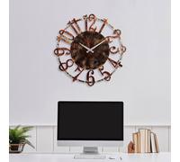 Opviq, Metal Wall Clock 15 - 2, Horloge murale décorative en métal, 100 % METAL, multicolore, 48 x 48 cm