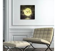 Opviq, Msk- HMA3159, multicolore, horloges murales, 40 x 40 cm, 100 % MDF (épaisseur : 5 mm)