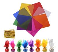 OPVYAEU 200 Feuilles Papier Cellophane Papier Transparent Film Transparent Emballage Cadeau Papier Cristal Papier Fleuriste Film Décoratif Feuilles Cellophane Bricolage Décoration Fête Cadeau