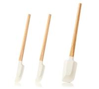 OPVYAEU 3 Pièces Maryse Pâtisserie Professionnel Spatule Cuisine en Caoutchouc, Cuisine Spatule Silicone Résistantes à,Chaleur, Grattoir Flexible et Antiadhésif, pour Mélanger Remuant Raclant