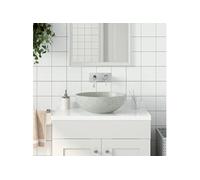 Opzetwasbak rond Î¦41x14 cm keramiek grijs155059