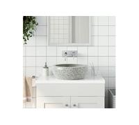 vidaXL Vasque à poser Rond Gris Ø41x14 cm Céramique