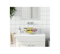 vidaXL Vasque à poser Multicolore Rond Ø41x14 cm Céramique