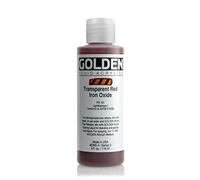Or 0002385-4 4 oz - 118ml - Fluid Peinture acrylique Color Paint Bottle - Transparent oxyde de fer rouge