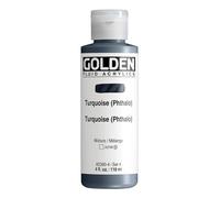 Or 0002390-4 4 oz - 118ml - Fluid Peinture acrylique Color Paint Bottle - Turquoise - Phthalo -