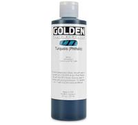Or 0002390-5 8 oz - 236ml - Fluid Peinture acrylique Color Paint Bottle - Turquoise - Phthalo -