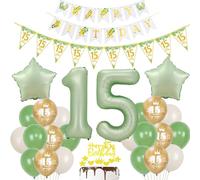 or ballon 15 ans anniversaire décoration vert olive gâteau 15 ans anniversaire fille garcon Décoration anniversaire 15 ans fille or ballon transparent 15 ans anniversaire garcon fille ballon