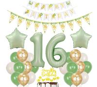 or ballon 16 ans anniversaire décoration vert olive gâteau 16 ans anniversaire fille garcon Décoration anniversaire 16 ans fille or ballon transparent 16 ans anniversaire garcon fille ballon