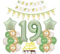 or ballon 19 ans anniversaire décoration vert olive gâteau 19 ans anniversaire fille garcon Décoration anniversaire 19 ans fille or ballon transparent 19 ans anniversaire garcon fille ballon