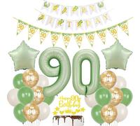 or ballon 90 ans anniversaire décoration vert olive gâteau 90 ans anniversaire femme homme Décoration anniversaire 90 ans femme or ballon transparent 90 ans anniversaire homme femme ballon