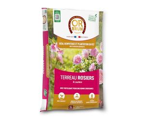OR BRUN Terreau Rosiers 35L - Spécial Rempotage et Plantation