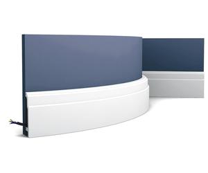 Orac Decor SX155F LUXXUS Plinthe flexible Profil Protection de câble | 2 m