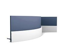 Orac Moulure flexible SX163F SQUARE Polyuréthane lisse angulaire avec passage de câble prétraité