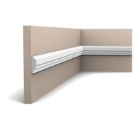 ORAC - PX116 Cimaise murale Orac Decor - 3x1x200cm (h x p x L) - moulure décorative polymère Pack 2 pièces