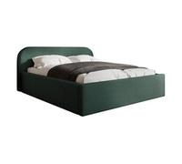Orane - lit coffre - 180x200 cm - en tissu bouclette - Vert